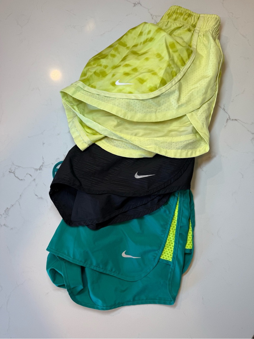 *Bundle of 3* Nike Women's Running Shorts - Black, Teal, Neon Yellow | Sz Small - Picture 16 of 16